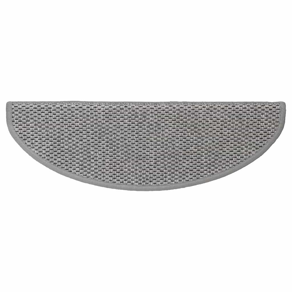 Stufenmatten Selbstklebend Sisal-Optik 30Stk. 65x21x4cm Silbern