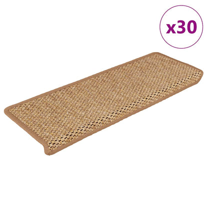 Stufenmatten Selbstklebend Sisal-Optik 30 Stk. 65x21x4cm Orange