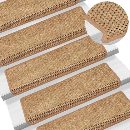 Stufenmatten Selbstklebend Sisal-Optik 30 Stk. 65x21x4cm Orange