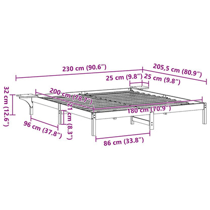 Bettgestell Weiß Weiß