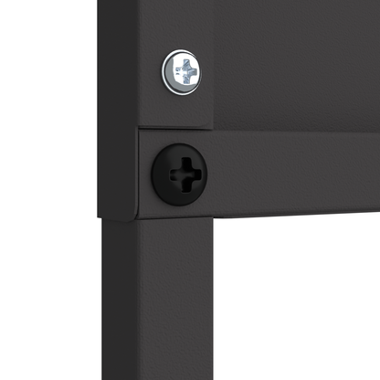 Garten Sichtschutz-Leinwand Schwarz 32 x 140 cm