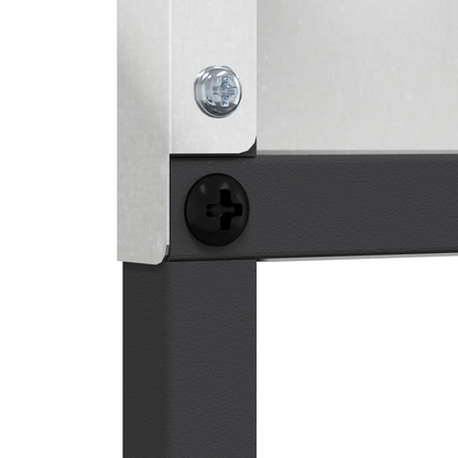 Garten Sichtschutz-Leinwand Silber 32 x 140 cm Edelstahl