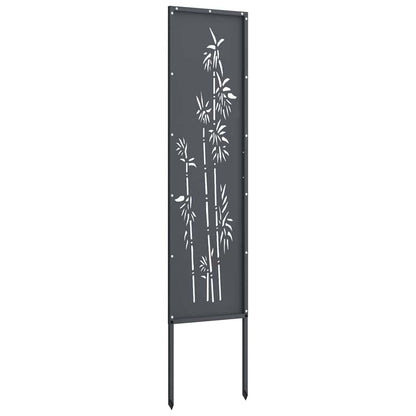 Garten Sichtschutz-Leinwand Floral Anthrazit 32 x 140 cm