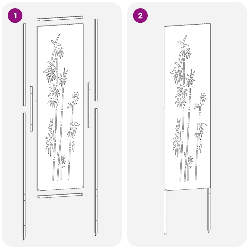 Garten Sichtschutz-Leinwand Floral Olivgrün 32 x 140 cm