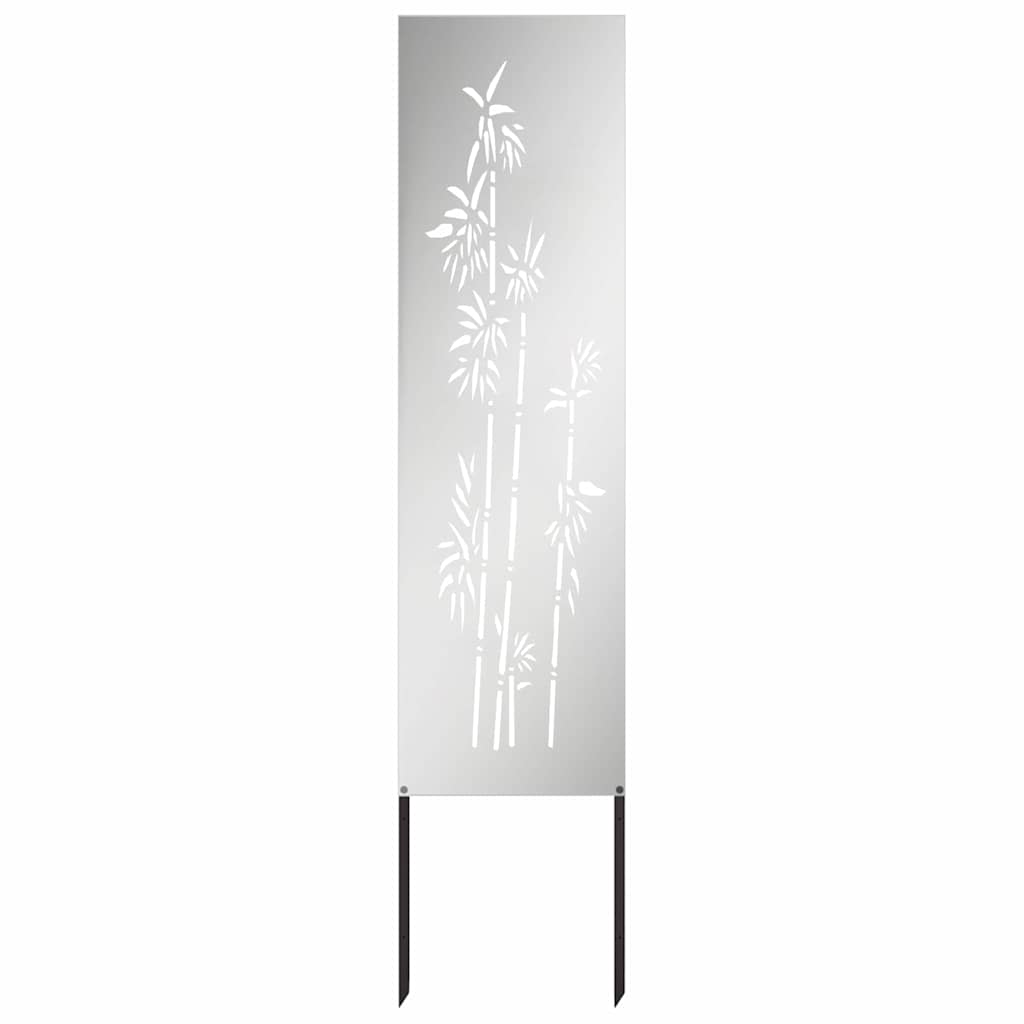 Garten Sichtschutz-Leinwand Silber 32 x 140 cm Verzinkter Stahl