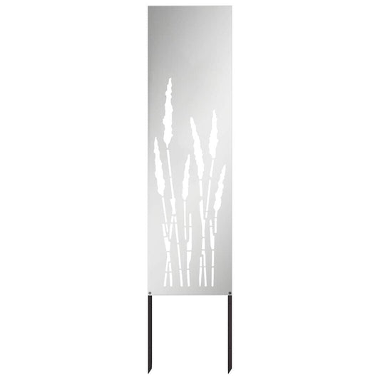 Garten Sichtschutz-Leinwand Silber 32 x 140 cm Verzinkter Stahl