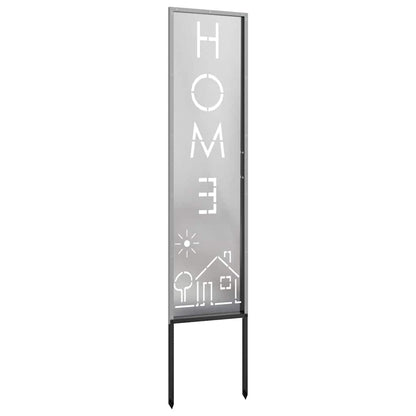 Garten Sichtschutz-Leinwand Silber 32 x 140 cm Edelstahl