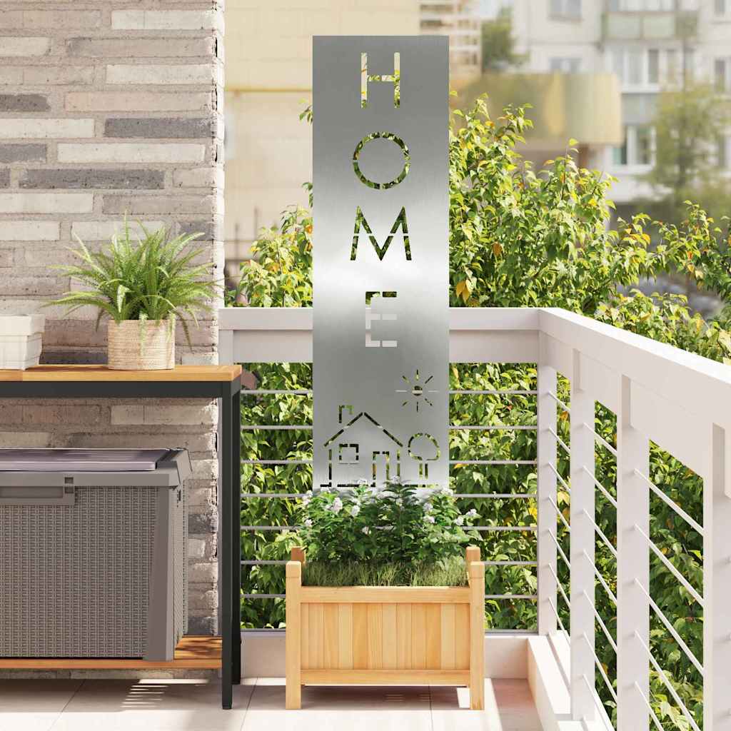 Garten Sichtschutz-Leinwand Silber 32 x 140 cm Verzinkter Stahl