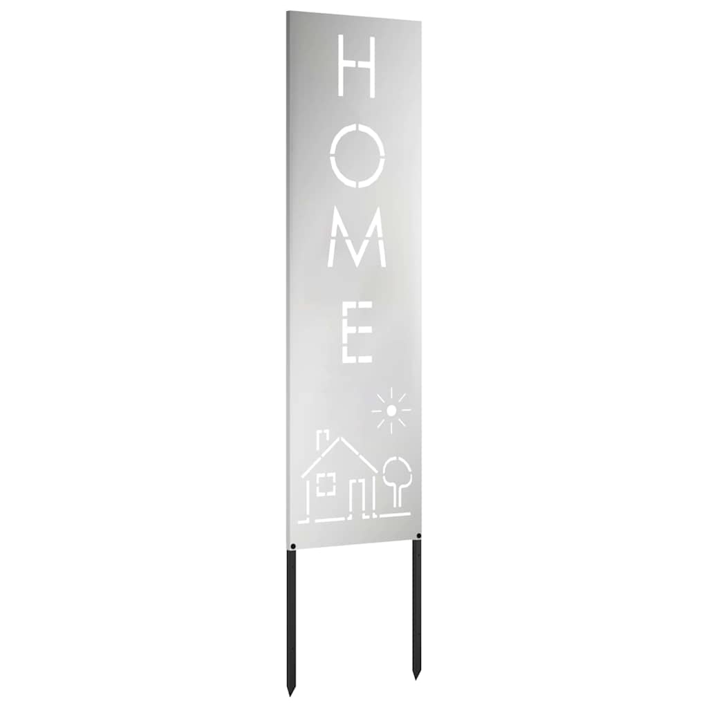 Garten Sichtschutz-Leinwand Silber 32 x 140 cm Verzinkter Stahl