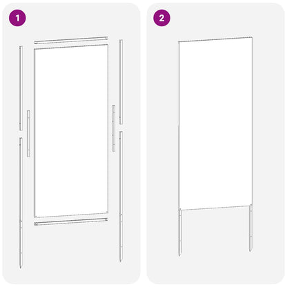 Garten Sichtschutz-Leinwand Rostig 50 x 140 cm Wetterfeststahl