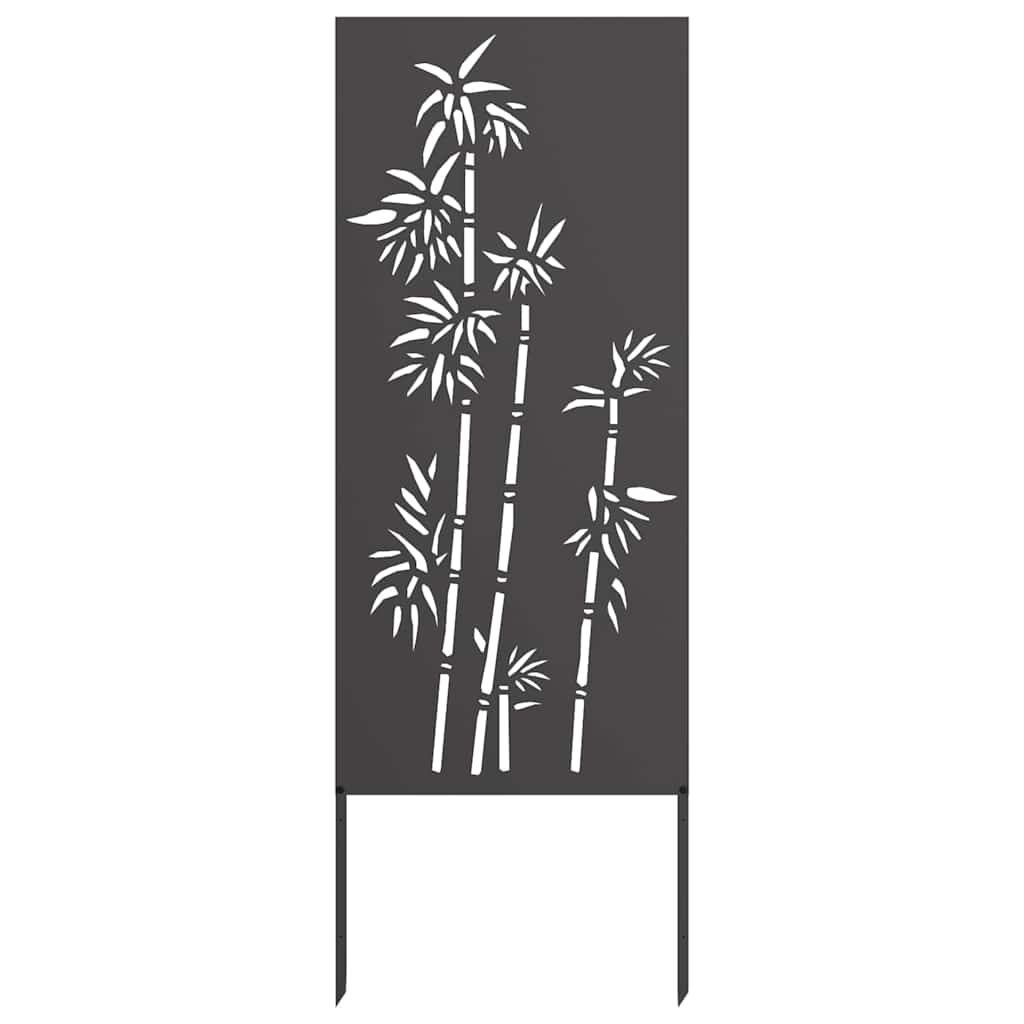 Garten Sichtschutz-Leinwand Floral Schwarz 50 x 140 cm