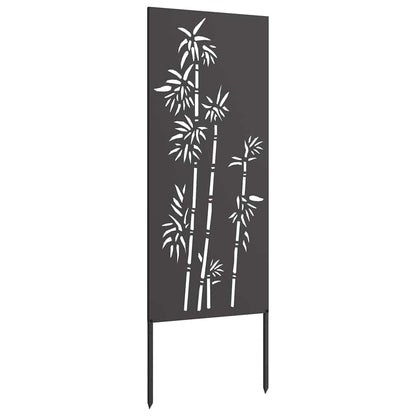 Garten Sichtschutz-Leinwand Floral Schwarz 50 x 140 cm