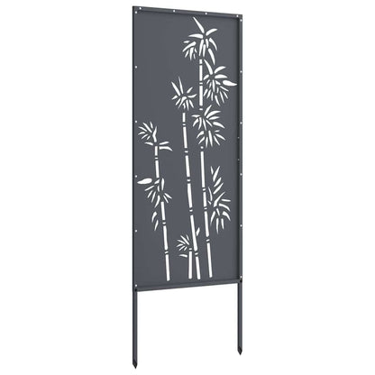 Garten Sichtschutz-Leinwand Floral Anthrazit 50 x 140 cm