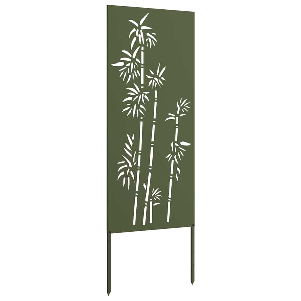 Garten Sichtschutz-Leinwand Floral Olivgrün 50 x 140 cm
