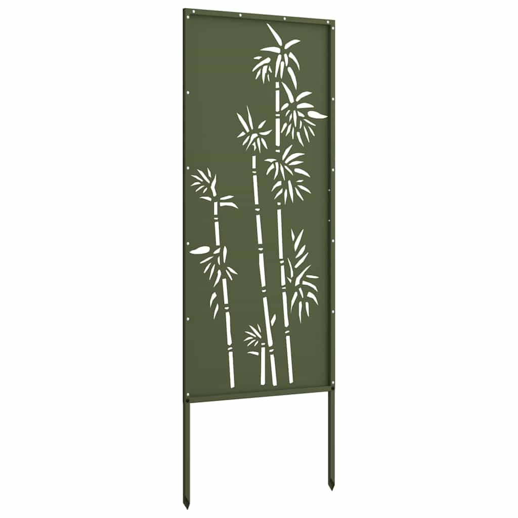 Garten Sichtschutz-Leinwand Floral Olivgrün 50 x 140 cm
