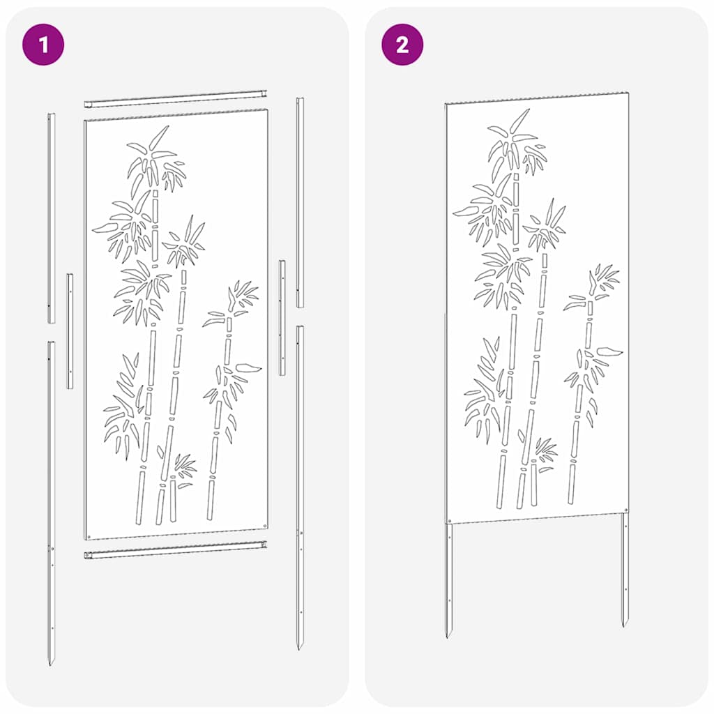 Garten Sichtschutz-Leinwand Floral Olivgrün 50 x 140 cm