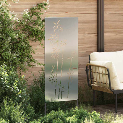 Garten Sichtschutz-Leinwand Silber 50 x 140 cm Verzinkter Stahl