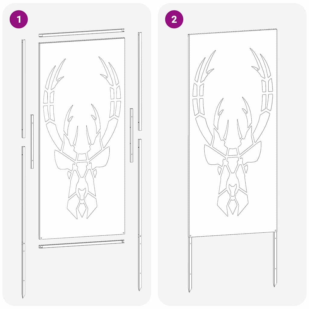 Garten Sichtschutz-Leinwand Tiermuster Olivgrün 50 x 140 cm