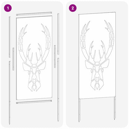 Garten Sichtschutz-Leinwand Tiermuster Olivgrün 50 x 140 cm