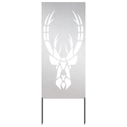 Garten Sichtschutz-Leinwand Silber 50 x 140 cm Edelstahl