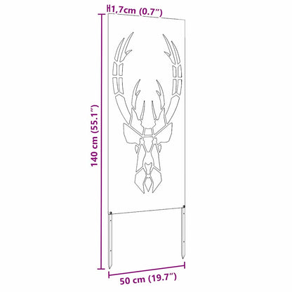 Garten Sichtschutz-Leinwand Silber 50 x 140 cm Edelstahl