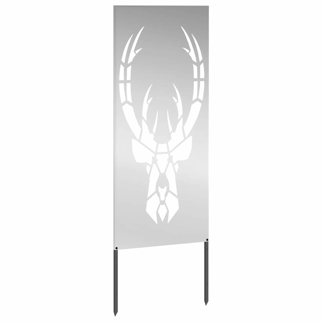 Garten Sichtschutz-Leinwand Silber 50 x 140 cm Verzinkter Stahl