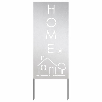 Garten Sichtschutz-Leinwand Silber 50 x 140 cm Edelstahl