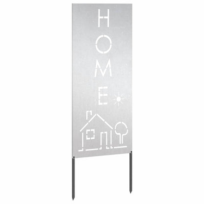 Garten Sichtschutz-Leinwand Silber 50 x 140 cm Edelstahl