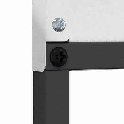 Garten Sichtschutz-Leinwand Silber 50 x 140 cm Edelstahl