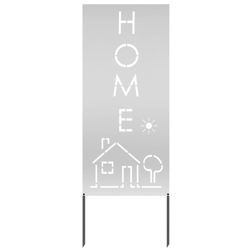 Garten Sichtschutz-Leinwand Silber 50 x 140 cm Verzinkter Stahl