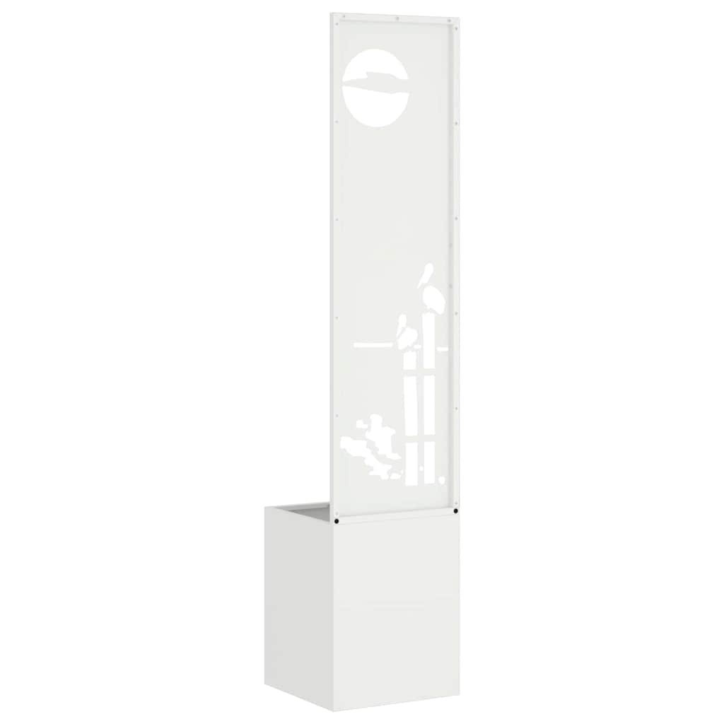 Garten Sichtschutz-Leinwand Weiß 32 x 140 cm