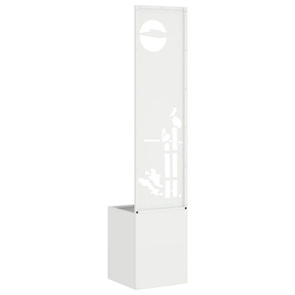 Garten Sichtschutz-Leinwand Weiß 32 x 140 cm