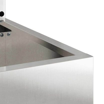 Garten Sichtschutz-Leinwand Silber 50 x 140 cm Edelstahl