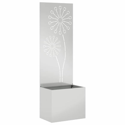 Garten Sichtschutz-Leinwand Silber 50 x 140 cm Verzinkter Stahl