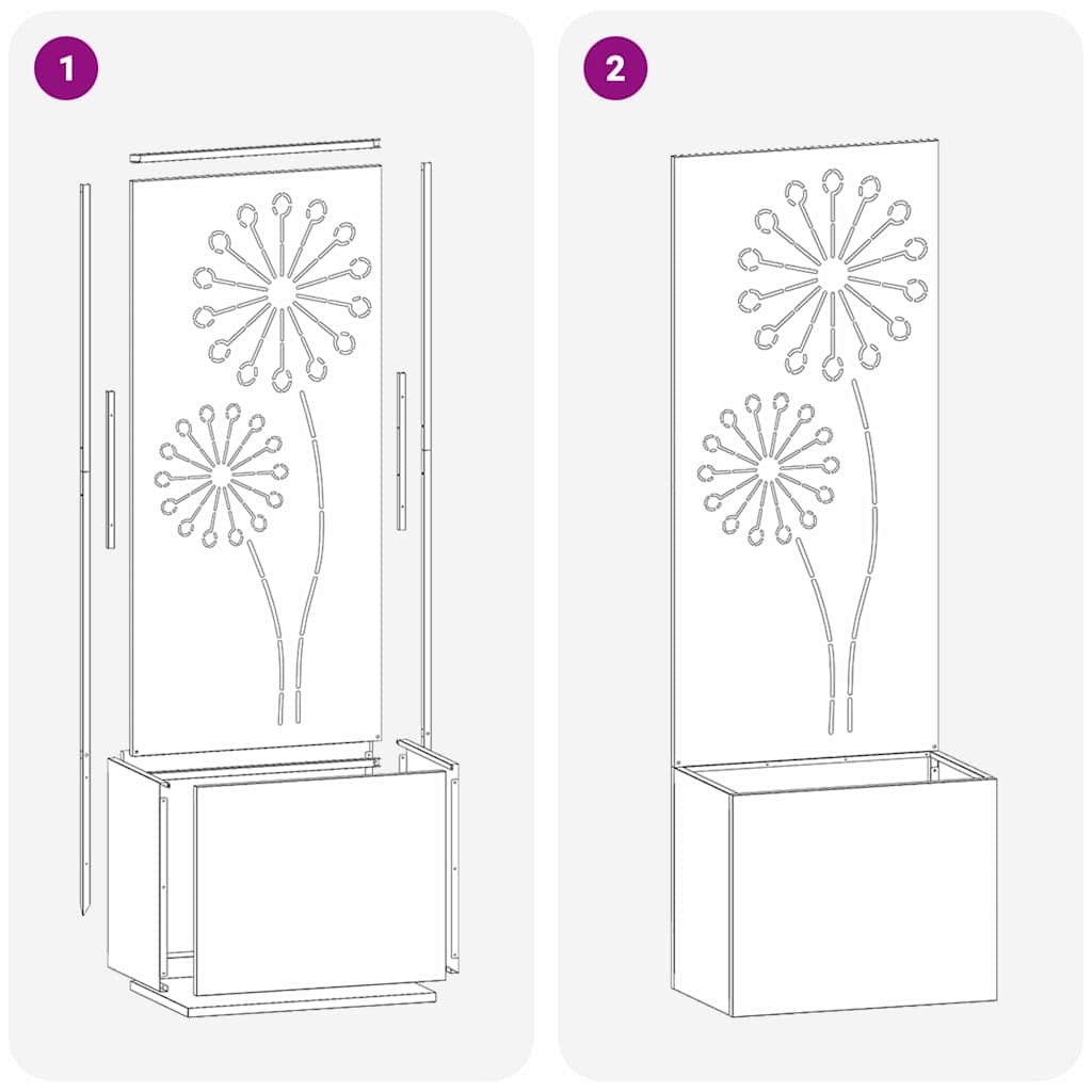 Garten Sichtschutz-Leinwand Silber 50 x 140 cm Verzinkter Stahl