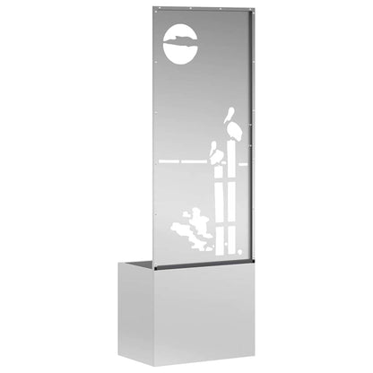 Garten Sichtschutz-Leinwand Silber 50 x 140 cm Verzinkter Stahl