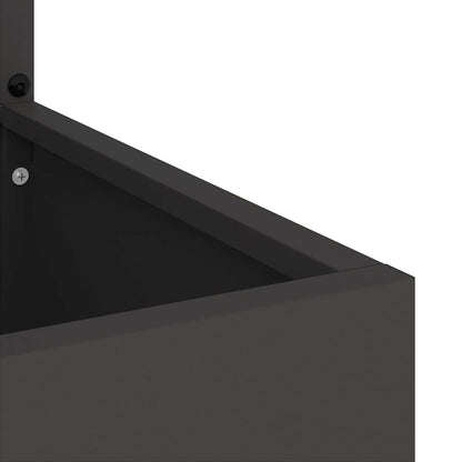 Garten Sichtschutz-Leinwand Floral Schwarz 50 x 140 cm