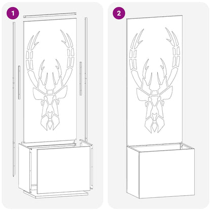 Garten Sichtschutz-Leinwand Tiermuster Olivgrün 50 x 140 cm