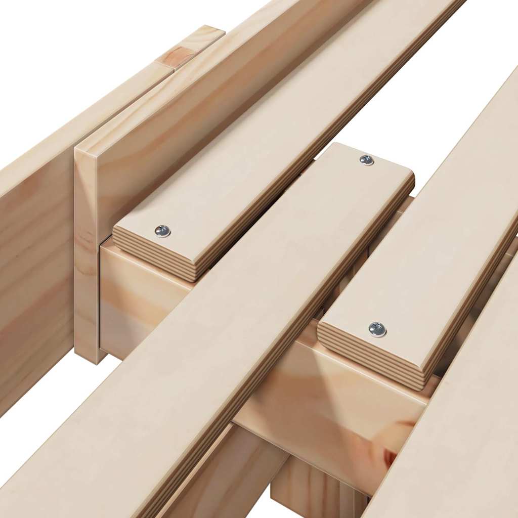 Bettrahmen mit Kopfteil Braun 80 x 200 cm Holzwerkstoff