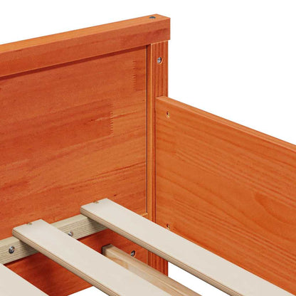 Bettrahmen mit Kopfteil Wachsbraun 80 x 200 cm Holzwerkstoff