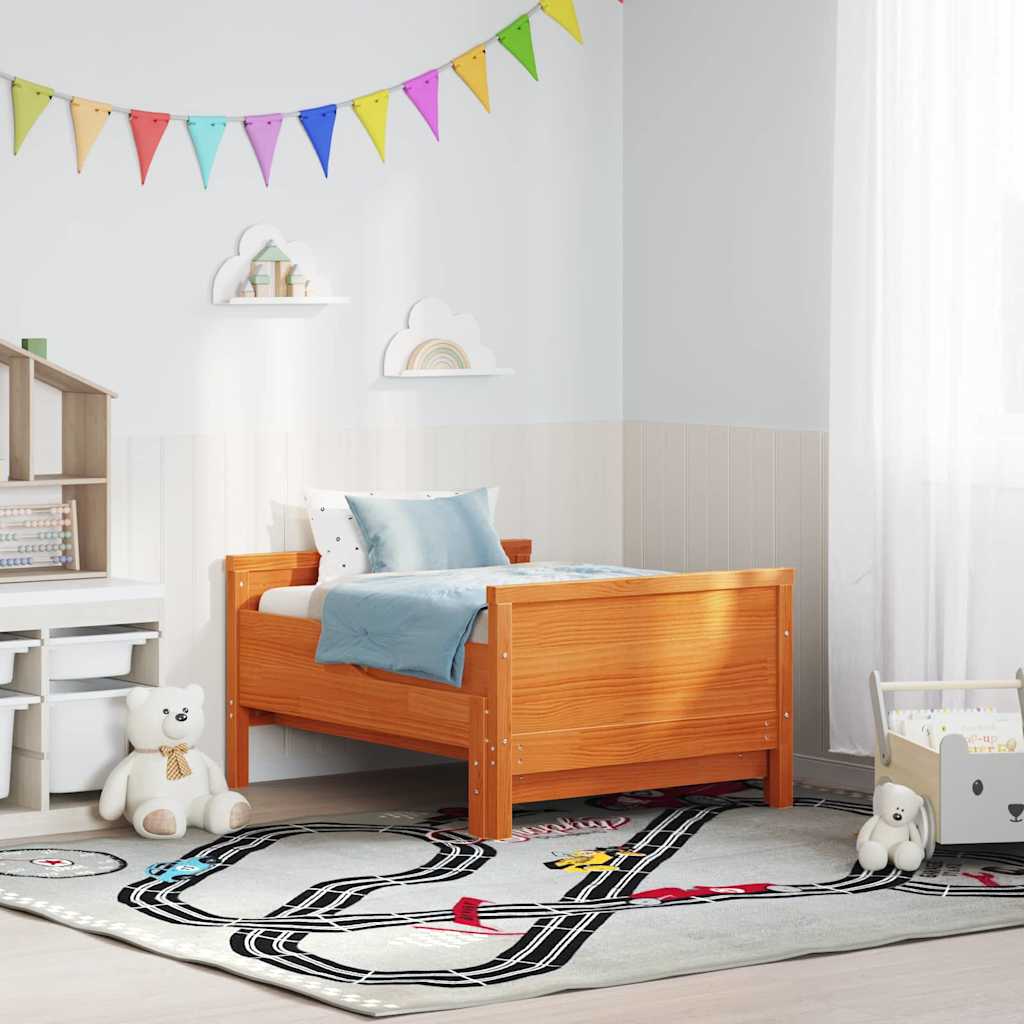 Bettrahmen mit Kopfteil Wachsbraun 80 x 200 cm Holzwerkstoff