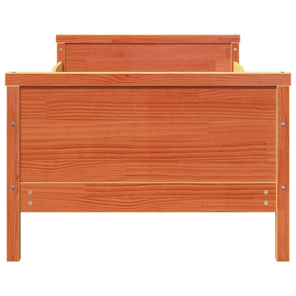 Bettrahmen mit Kopfteil Wachsbraun 80 x 200 cm Holzwerkstoff