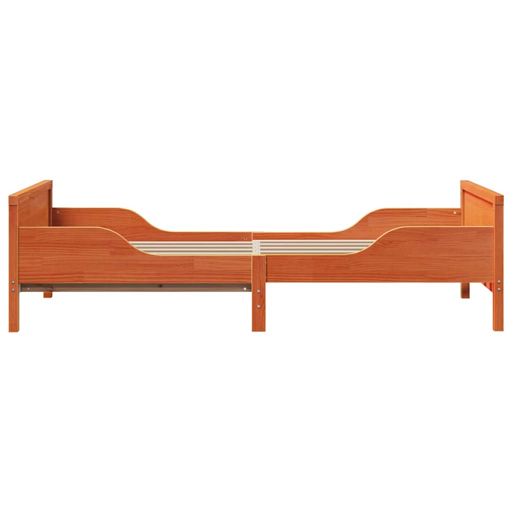 Bettrahmen mit Kopfteil Wachsbraun 80 x 200 cm Holzwerkstoff
