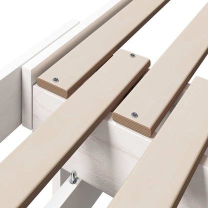 Bettrahmen mit Kopfteil Weiß 80 x 200 cm Holzwerkstoff