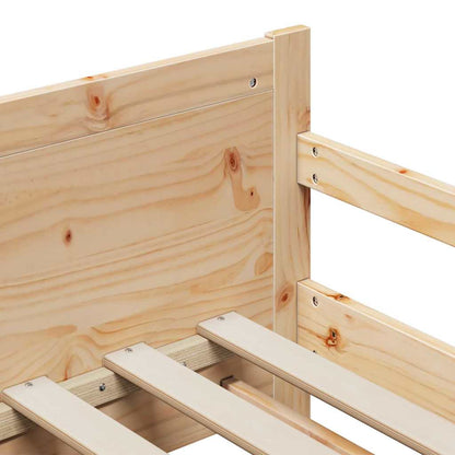 Bettrahmen mit Kopfteil Braun 80 x 200 cm Holzwerkstoff