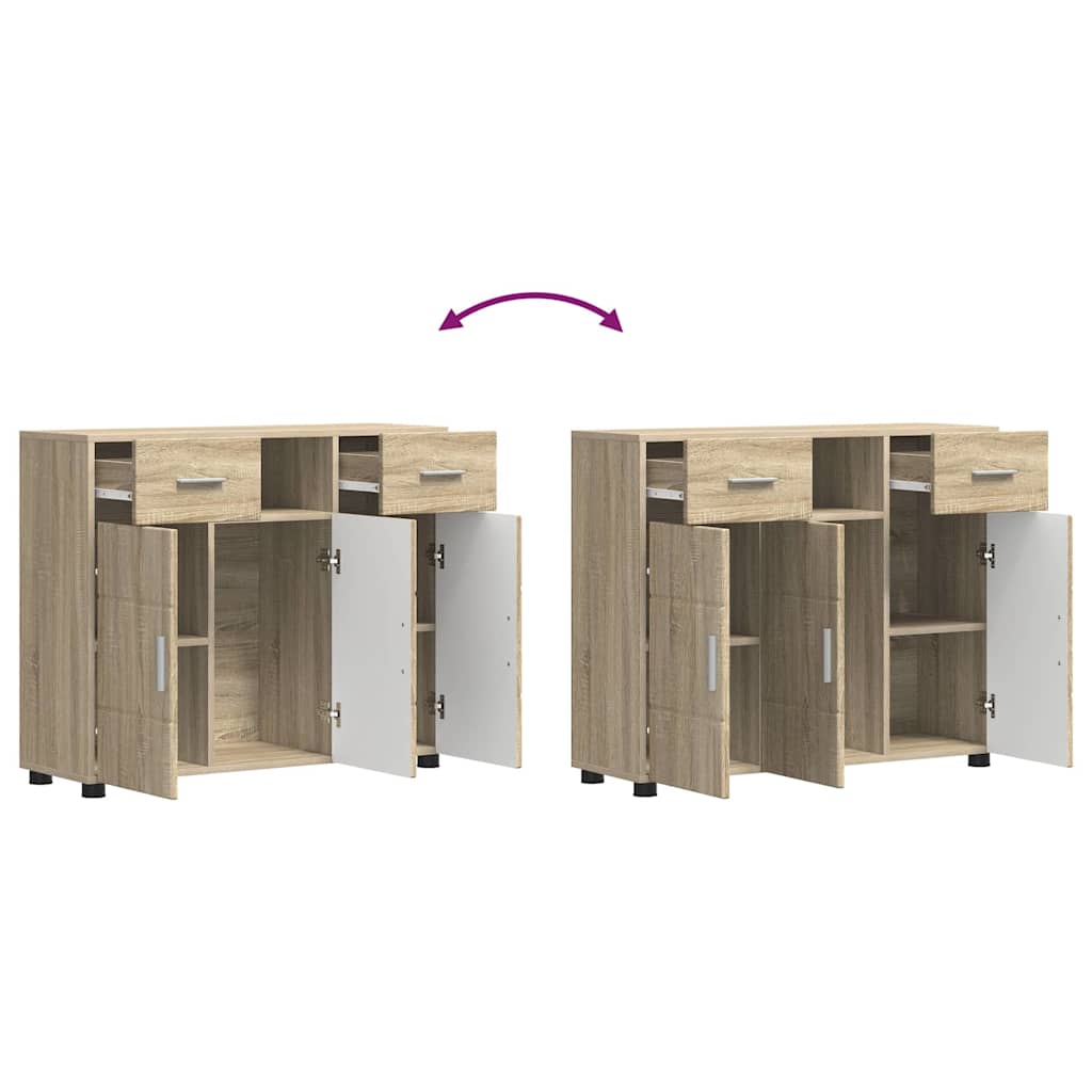 Holzschrank Sonoma-Eiche 88,5 x 30,5 x 73 cm Holzwerkstoff