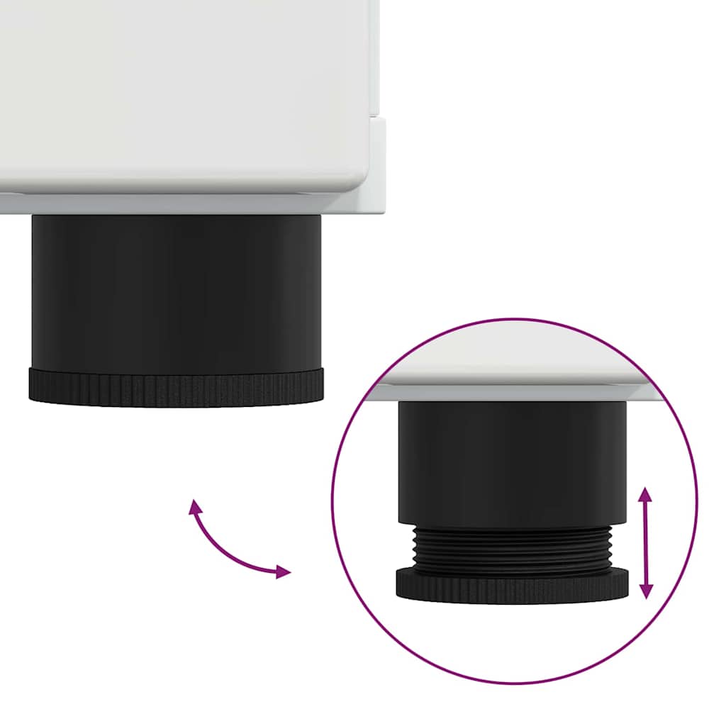 Holzschrank Hochglanz Weiß 88,5 x 30,5 x 73 cm Holzwerkstoff