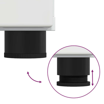 Holzschrank Hochglanz Weiß 88,5 x 30,5 x 73 cm Holzwerkstoff