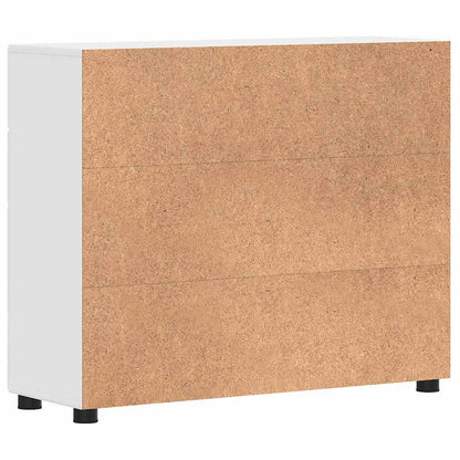 Holzschrank Hochglanz Weiß 88,5 x 30,5 x 73 cm Holzwerkstoff