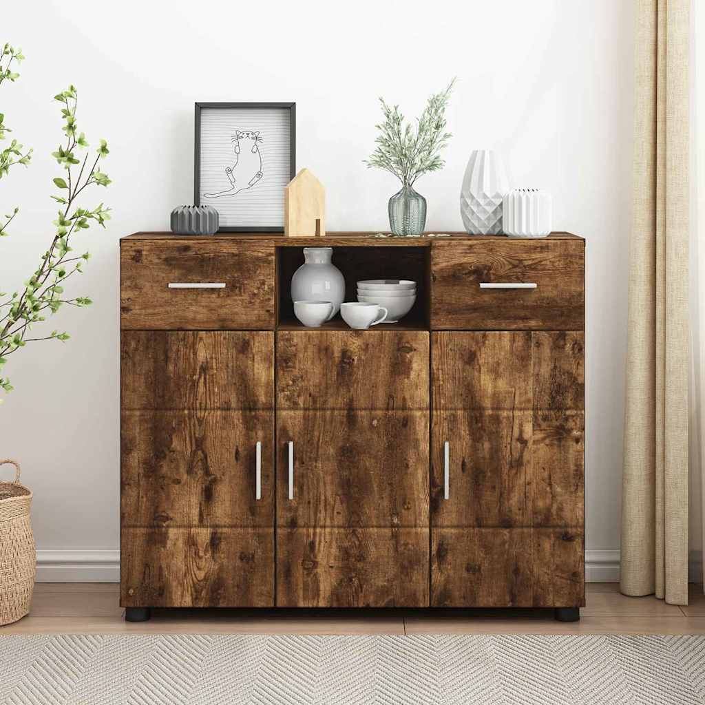 Holzschrank Geräucherte Eiche 88,5 x 30,5 x 73 cm Holzwerkstoff